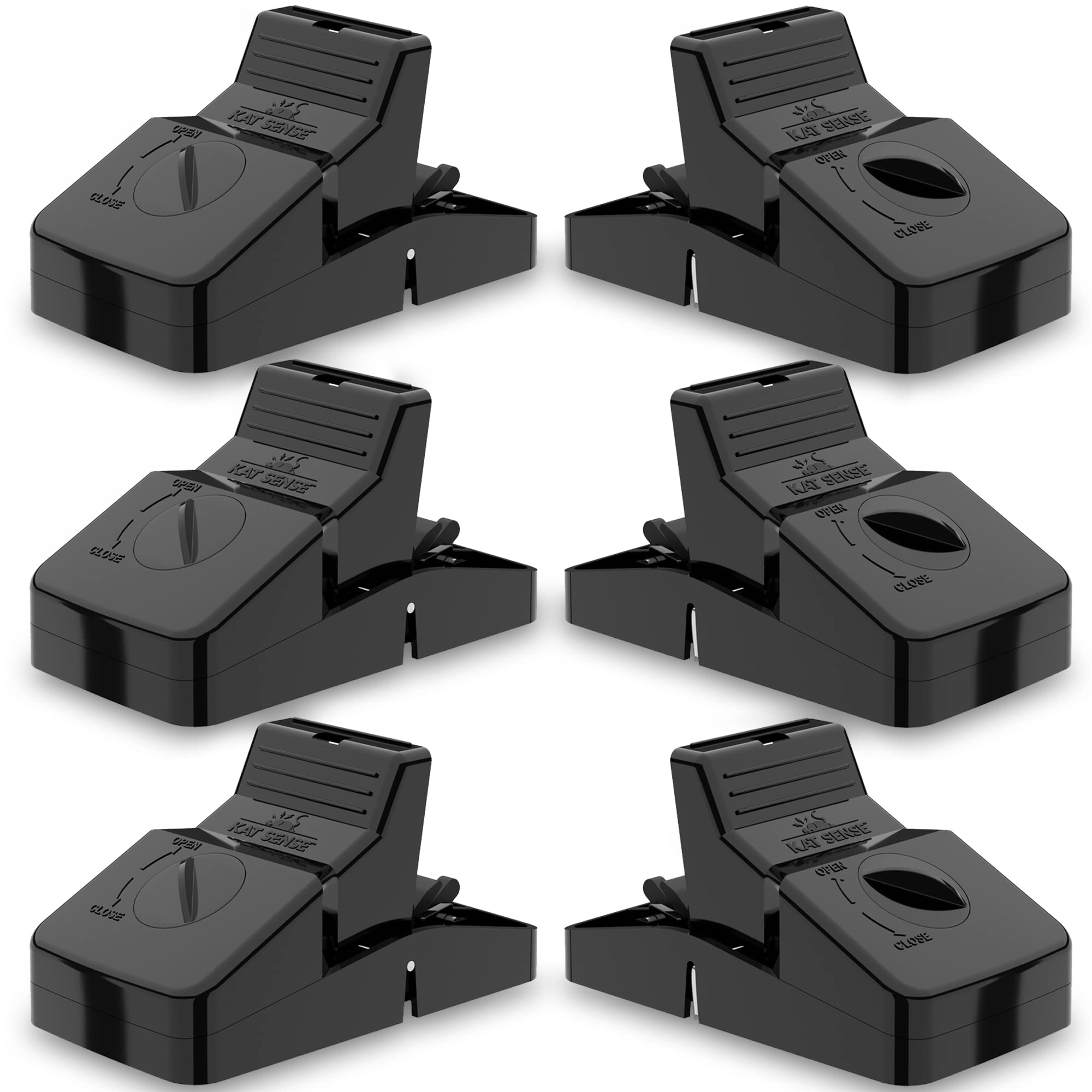 Kat Sense Rat Traps for House (12 Pack) Humane Rodent Trap for Instant Kill Results, Easy to Use Mouse Traps, Effective Anti-Rodent Solution, Reusable, Indoor ‘N Outdoor