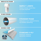 INTEX Rectangular Frame 8 ft 6 in x 5 ft 3 in x 25 in Above Ground Pool, Swimming Pool with Steel Frame, Pump Not Included