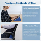 Small Wedge Pillow, Wedge Pillow for Bed Sores, Positioning Pillow, Positioning Wedge, Mini Pillow for Laptop and Yoga, Small Foam Wedge for Chair (1 Unit, Blue)