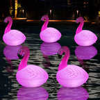 Cootway Flamingo Floating Pool Lights, Waterproof Inflatable Solar Pool Lights for Swimming Pool, Outdoor LED Glow Floating Light for Beach, Garden Backyard, Patio Lawn, Hot tub Decor (1 Piece)