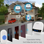 LIOTOIN Caregiver Pager Wireless Call Button Call Bell Call Light Alert Button for Home/Elderly/Patients/Disabled Nurse Alert System Emergency Button 3 Plugin Receivers 5 Waterproof Transmitters