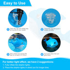 Goallim Solar Floating Pool Lights Dolphin, Glow in the Dark Solar Pool Lights that Float, IP68 Wateproof Inflatable Solar Floating Lights for Pool Pond Wedding Party Decorations - 2PC