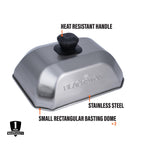 Blackstone 5207 Rectangle Basting Cover Small 2-Pack Griddle Accessories, Stainless Steel, Cheese Melting Dome and Steaming Cover, Best for Use on Flat Top Griddle Grill Cooking Indoor or Outdoor