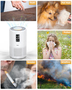 Air Purifiers for Home Large Room up to 1076ft², VEWIOR H13 True HEPA Air Purifier for Bedroom with night light, Fragrance Sponge, Sleep Mode, Timer, Lock, Air Cleaner for Wildfire Smoke Odor Dander