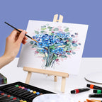 ESRICH 24 Pack 11.8" Wood Easels,Tabletop Easel for Painting,Painting Party, Displaying Canvases, Kids Student Table School Desktop, Portable Canvas Photo Picture Sign Holder