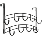 LYNK Professional® Home™ Over the Door Hooks - 9 Hook – Over the Door Coat Rack - Over the Door Hanger - Hanging Towels or Clothes - Bathroom, Bedroom, Laundry Room - Lifetime Ltd. Warranty, Black