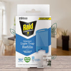 RAID Essentials Flying Insect Light Trap Refills, 2 Light Trap Refill Cartridges, Featuring Light Powered Attraction
