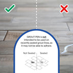 Grout Pen White Tile Grout Paint: Waterproof Grout Paint Pen, Whitener and Grout Sealer Marker for Cleaner Looking Grout Lines - White, Narrow 5mm Tip (7mL) - 3 Pack