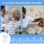 Caregiver Pager Alert Button for Home, Life Alert Beeper for Elderly Monitoring Emergency Button Bell, 500FT Wireless Panic Call Button Alarm Nurse Care for Seniors Patients, Waterproof