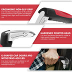 2 Pcs Car Door Assist Handle, Multifunction Car Handle Assist, Vehicle Support Handles Seatbelt Cutter Window Breaker Portable Automotive Car Handle Assist for Elderly and Car Emergency Tool (Red)