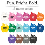 Apple Barrel, Vibrant Spectrum Collection Acrylic Craft Paint, PROMOABIII, 2 fl oz each, 16 assorted matte colors, 16 count