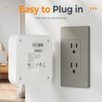 TESSAN Multi Plug Outlet Extender, Outlet Splitter with 3 USB (1 USB C Port) Wall Charger, Multiple Outlet Wall Plug, USB Outlet for Home, Bathroom, Office, Dorm Room Essentials, Gray