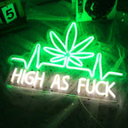 JFLLamp Leaf Weed Neon Signs LED Neon Lights Signs for Wall Decor Bedroom Suitable for Living Room Bar Game Room Hotel Birthday Party Restaurant Christmas Unique Gift for Lover 16 * 12 Inch(Green)