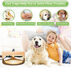 Protecker Flea Traps for Inside Your Home,2023 Upgraded Electronic Flea Trap,Flea Traps for Inside Your Home with Light,Flea with Refills and Sticky Pads,Flea Bombs for Home(2 Pack)
