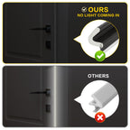 Weather Stripping Door Seal Strip - Soundproof Q-Shaped Foam for Exterior Door Frame, Large Gap Seal, Noise Cancelling, Easy to Install (Black, 26FT)
