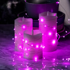 Fairy Lights 66 ft 200 LED USB Twinkle String Lights Plug in Silver Wire Lights with Remote and Timer 8 Modes Outdoor Waterproof Starry Lights DIY Party Wedding Christmas Decoration（Pink）