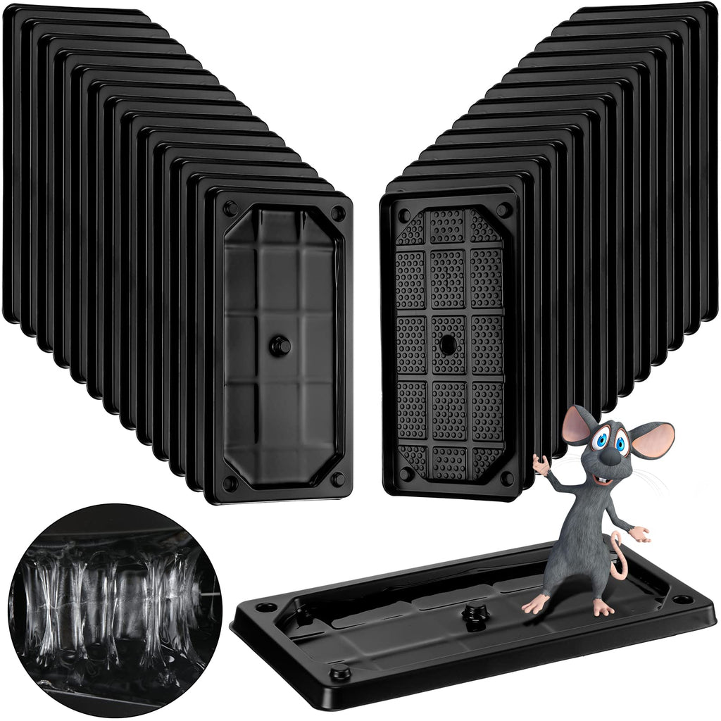 Mouse and Insect Glue Traps Mouse Sticky Traps Plastic Sticky Adhesive Mice Snake Insect to Use Indoor (24 Pieces,10 x 5 Inch)