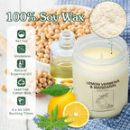 Candles | Candles for Home Scented | 4 Pack 7.1oz Natural Soy Wax Aromatherapy Candles | Over 240 Hours of Burn Time | Christmas Scented Candles Gifts Sets for Women |Lavender Candles