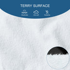 Full Size Mattress Protector Waterproof Mattress Topper Pad Cover Fitted Bed Sheets Full up -14'' Terry Super Soft & Breathable & Noiseless Mattress Protector Full Machine Washable