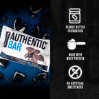 Authentic Bar Cookie Crumble Protein Bars - Tasty Meal Replacement Energy Bars w/ 15g Whey Protein Isolate, Natural Sugars from Pure Honey, Healthy Fat Peanut Butter Foundation - 12 Pack