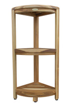 EcoDecors, Snazzy Corner, Teak Corner Shower Shelf, Shower Stand Corner, Corner Shelf for Shower, Teak Shower Stool, Teak Shower Caddy, Teak Shower Shelves, 2 Tier