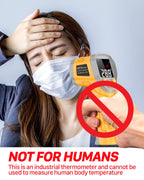 Eventek Digital Infrared Thermometer, -58℉～1112℉(-50℃～600℃) Non-Contact Laser Temperature Gun with Color Display & Adjustable Emissivity for Cooking/BBQ/Food/Fridge/Pizza Oven/Engine (Not for Human)