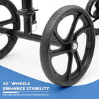 monicare Knee Walker for Adults 10" Front Wheels Steerable Medical Scooter Crutch Alternative with Dual Braking System and Removable Storage Pouch for Leg and Foot Injuries, Easy Assembly, 350lbs Load