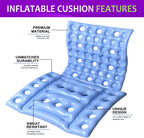 Inflatable Seat Cushion Anti-Decubitus Wheelchair Cushion, Breathable Backrest Air Cushion Bed Sore Cushion for Pressure Sores Pain Relief - Portable Travel Seat Cushion for Airplane/Car/Office
