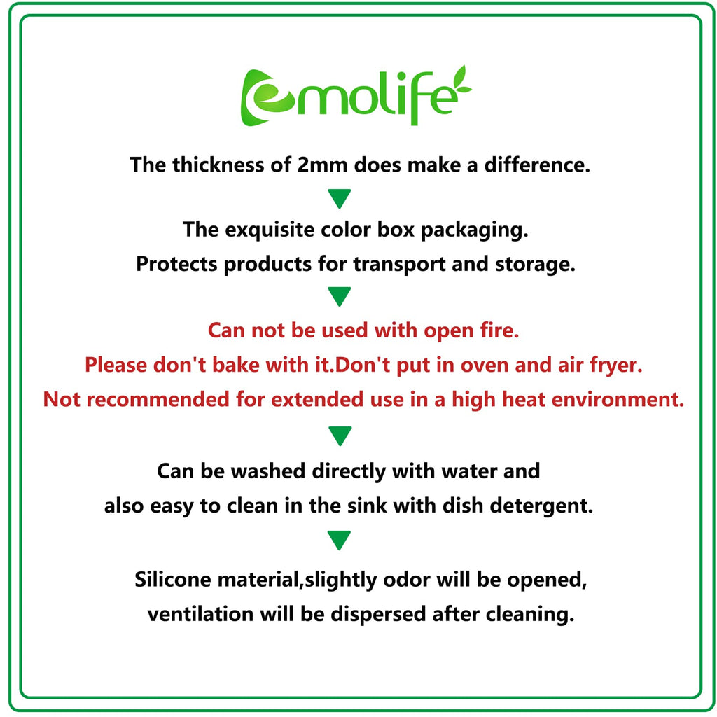 Silicone Mat for Kitchen Counter, Heat Resistant Nonskid Table Mat for Air Fryer to Site on, Countertop Protector, Thick 2MM, XL Large