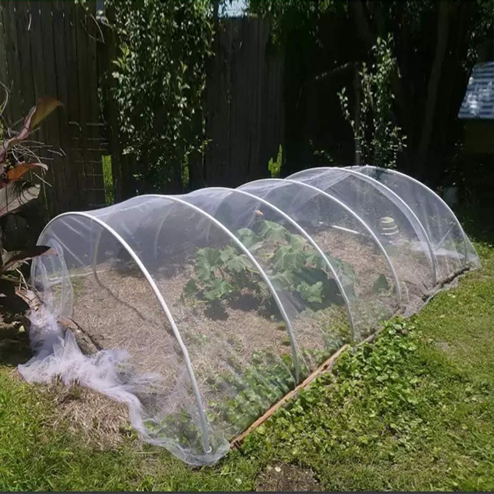 Agfabric Garden Netting 10'x15' Insect Pest Barrier Bird Netting for Garden Protection,Row Cover Mesh Netting for Vegetables Fruit Trees and Plants,White
