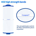 Cryspool® 05039 Filter Compatible with Marquis 35, Marquis Spa 20042, 20092, 370-0240, PPM35SC-F2M, 5CH-352, FC-0196, 35 Sq. Ft Spa Filter Cartridge, 2 Pack
