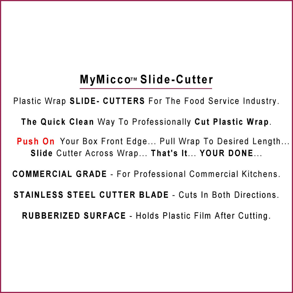 3418, Slide Cutter, Replacements, for 18” Foodservice Plastic Wrap Film - 3 Pack