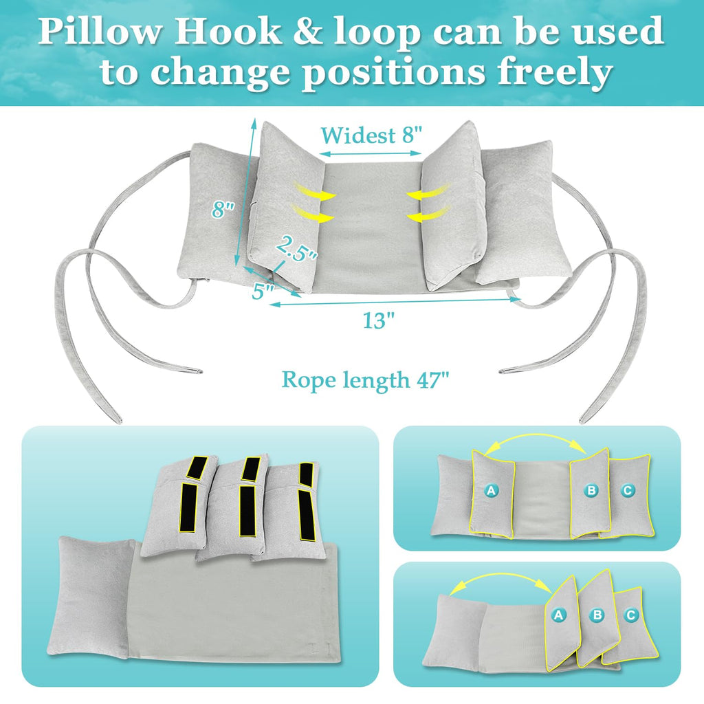 Neck Wedge Stabilizer Pillow for Sleeping to Keep Head Straight While Surgery Head Upright Medical Wedge Positioning Bedridden Disabled Elderly Face up Posture Corrector Headrest