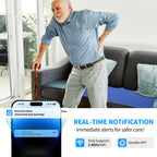 Briidea WiFi Bed Alarms and Fall Prevention for Elderly with 20'' x 28'' Weight Sensing Bed Pad (Wireless Alarm Included), Instant Alert Notifications with App Control
