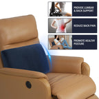 HOMBYS Lumbar Support Pillow for Recliner Chair, Memory Foam Back Support Cushion for Elderly,Extra Large Lumbar Support Pillow with Extension Straps