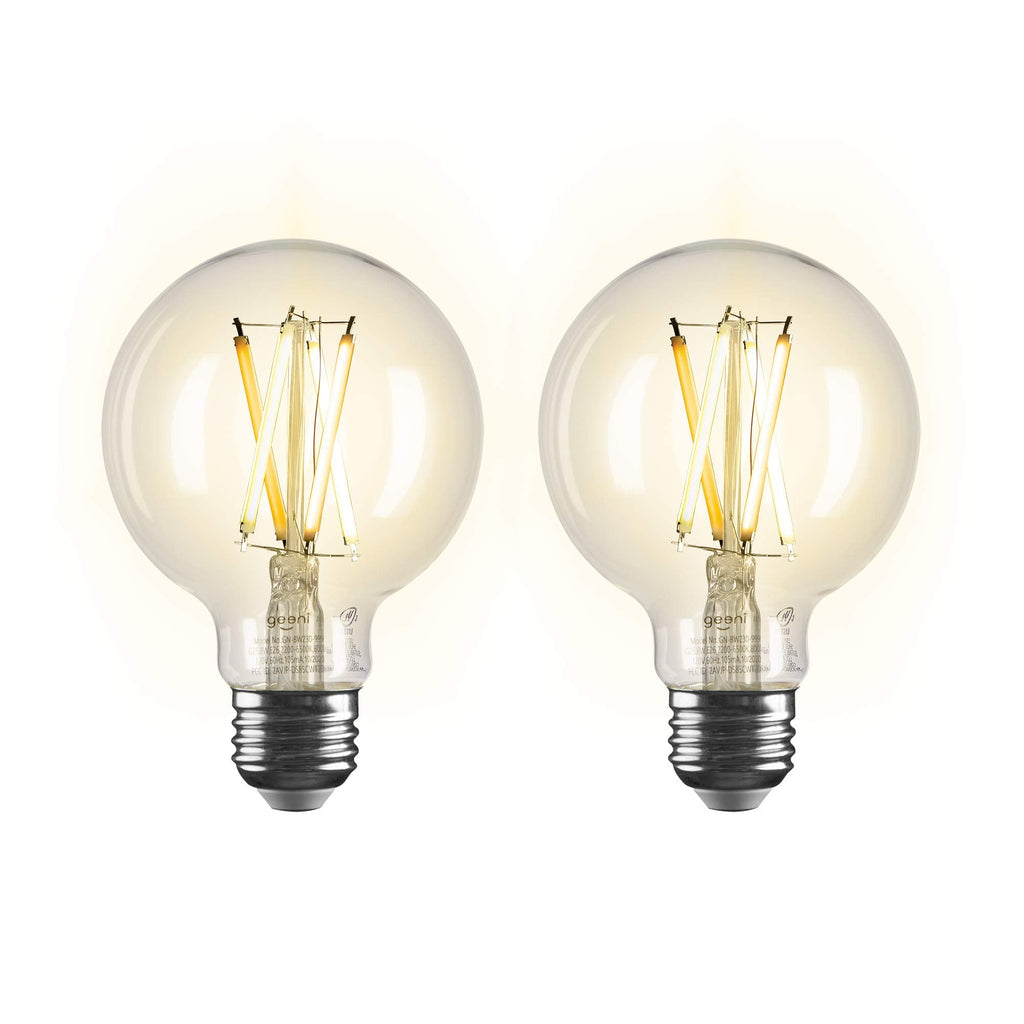 Geeni Smart Light Bulb - Alexa and Google Home Compatible, Tunable White LED Programmable and Dimmable WiFi Light Bulb, App Controlled (G25-2 Pack)