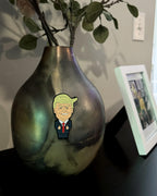 3-Inch Donald Trump Magnet [1-Pack]: Custom Made Political Satire Cartoon for Fridges, Lockers, and Whiteboards - Durable and Hilariously Unique Design