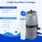 Fil-fresh CV460 Pool Filters Cartridge Compatible with Jandy CV460, CL460, Replaces Jandy R0554600, Pleatco PJAN115, Unicel C-7468, 4×115 sq.ft, 4-Pack