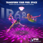 Floating Pool Lights,2026 Upgraded Solar Powered Pool Lights that Float,Flickering Flame Floating Solar Lights for Pool Lighting,Hangable IP68 Waterproof Swimming LED Pool Lights for Party,Outdoor-1PC