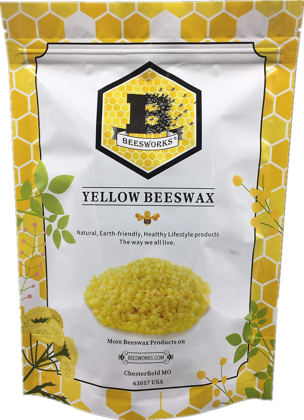 Beesworks Yellow Beeswax Pellets (3 lb) | 100% Pure, Cosmetic Grade, Triple-Filtered Beeswax for DIY Skin Care, Lip Balm, Lotion, and Candle Making