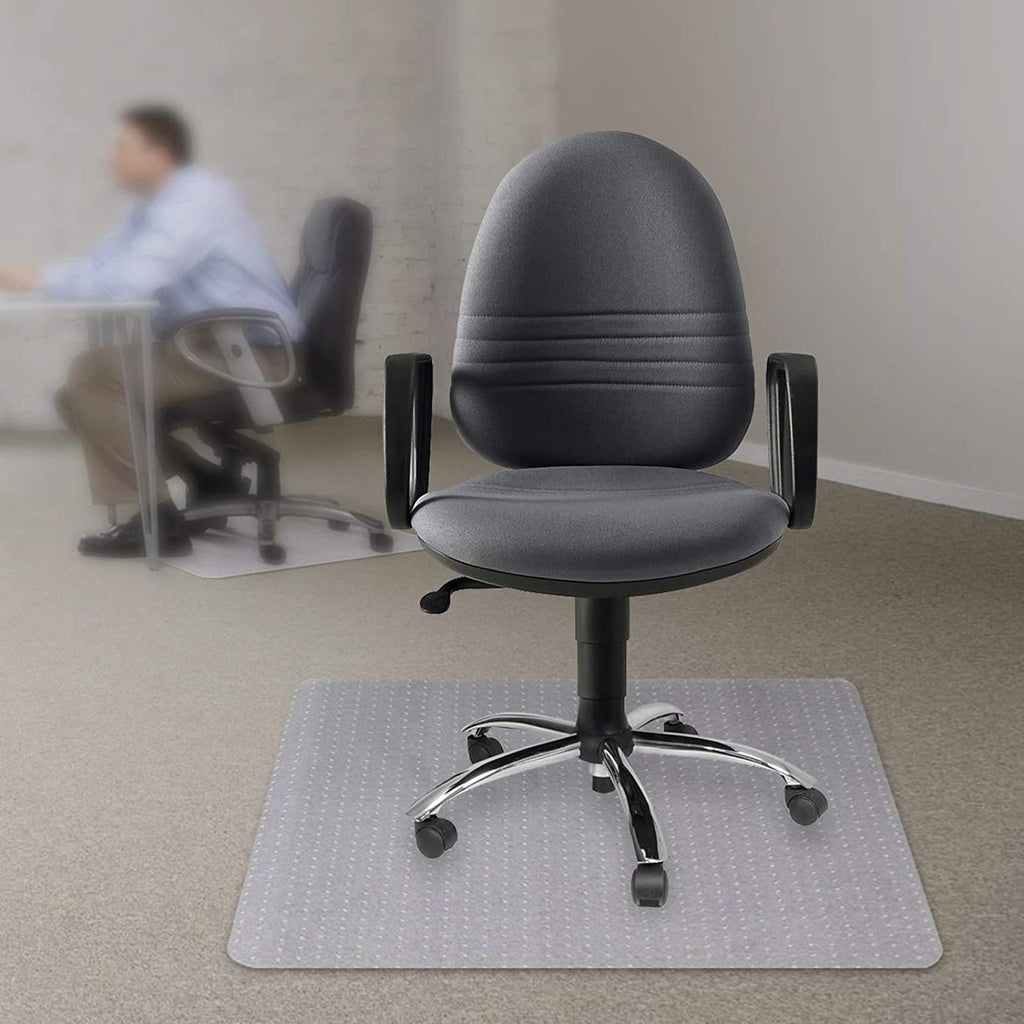 Kuyal Office Chair Mat for Carpets,Transparent Thick and Sturdy Floor Mats for Low and No Pile Carpeted Floors, with Studs (36" X 48" Rectangle)