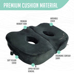 Cushy Tushy Foldable Sit Bone Seat Cushion - for Sit Bone Pain, Hip, Butt, Ischial Tuberosity, Hamstrings, and Sciatica Pain Relief - for Home, Office, and Driving…