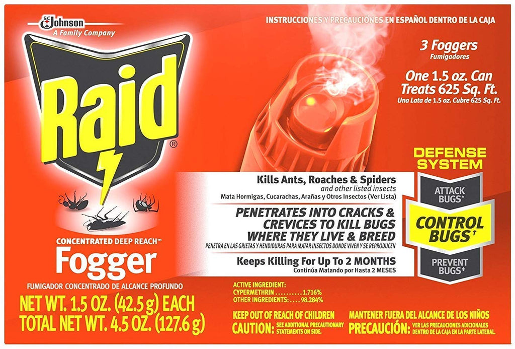 Raid Concentrated Deep Reach Fogger, 1.5 OZ (2)