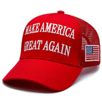 Donald Trump 2024 45-47 MAGA Hat Make America Great Again Slogan with USA Flag Adjustable Baseball Cap Mesh-Back Cap (US, Alpha, One Size, Red 45-47 MAGA Hat)