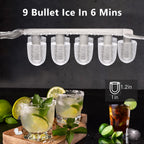 Antarctic Star Countertop Ice Maker Portable Ice Machine with Handle,Self-Cleaning Ice Makers, 26Lbs/24H, 9 Ice Cubes Ready in 6 Mins for Home Kitchen Bar Party (Black)