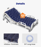 VOCIC Alternating Air Pressure Mattress Pad, Bed Mattress Topper with Micro Air Holes & Sleep Mode, Waterproof Pressure Relief Ulcer Cushion Pad for Hospital Beds and Home Use, S34