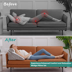 Bedluxe Wedge Pillow Headboard, 3PCS Orthopedic Bed Wedge Pillows Set for After Surgery, Adjustable Pillow Wedge for Acid Reflux&Back Pain Relief, Sleeping, Back Pillow for Bed Sitting Up, White/Grey
