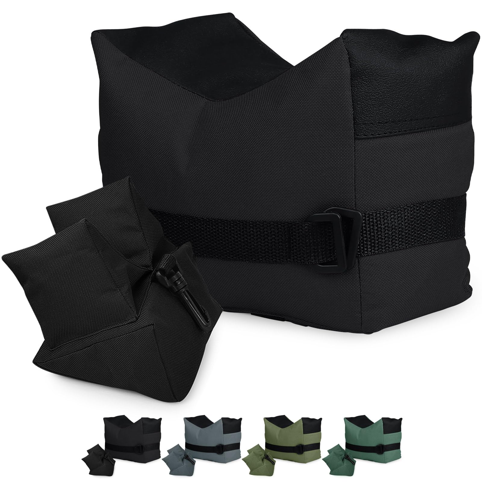 Outdoor Shooting Rest Bags - Target Sports Bench Rest with Front & Rear Support SandBag Stand Holders for Gun Rifle Shooting Hunting Photography - Black