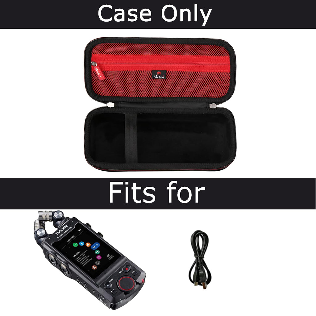 Mchoi Hard Case Suitable for Tascam Portacapture X8 High Resolution Adaptive Multi-Track Recorder, Waterproof Shockproof Record Device Digital Recorder Protective Case, Case Only