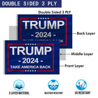 Trump 2024 Flag 3x5 Outdoor Made in USA Double Sided 3 Ply Take America Back Heavy Duty President Trump Flags 2024 for Outside with 2 Brass Grommets UV protection Fade Resistant for Indoor Outdoor Decorations